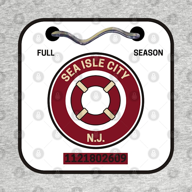 Sea Isle City New Jersey Beach Badge by fearcity